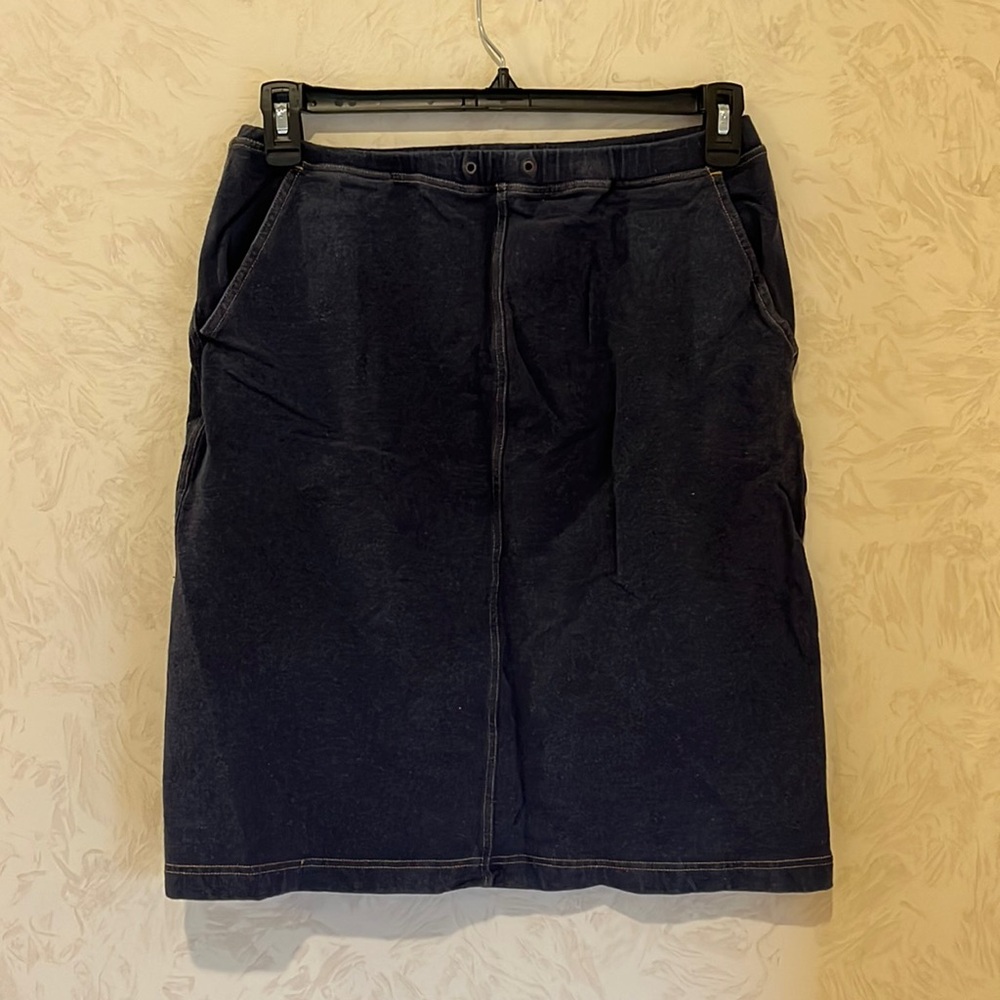 Eddie Bauer Cotton Denim-Style Mini Skirt Size L